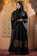 Olive & Black Color Abaya with Stone Work